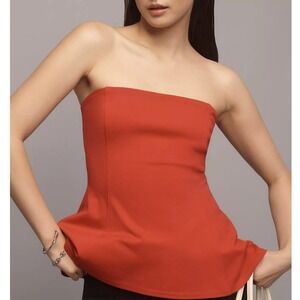 by Anthropologie Size 2X Column Top in Red